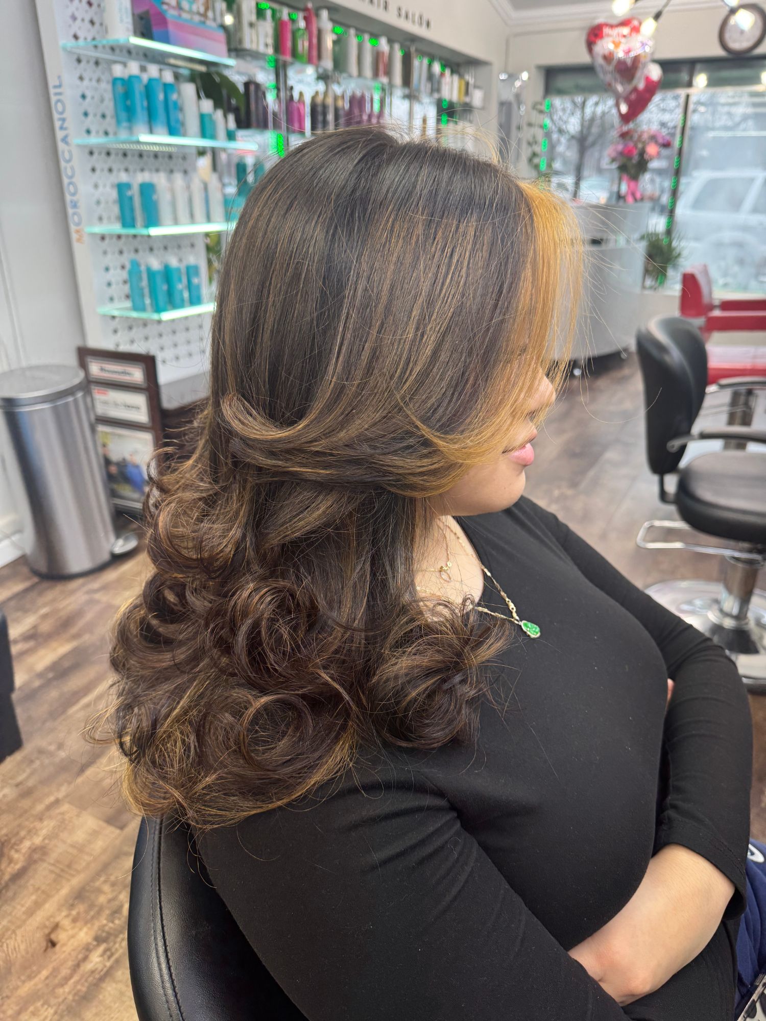 Dimensional balayage styled at Ponte Bella